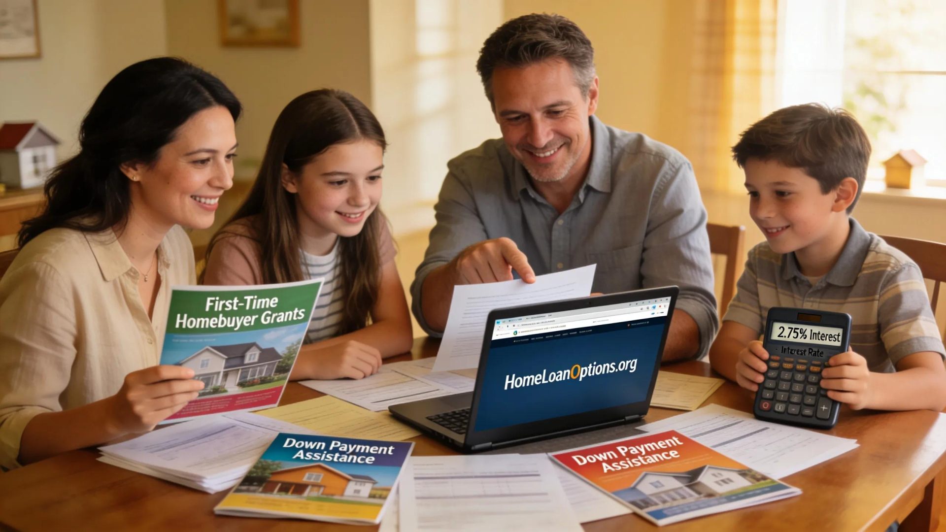 Family discussing first home buyer incentives and grants in Queensland